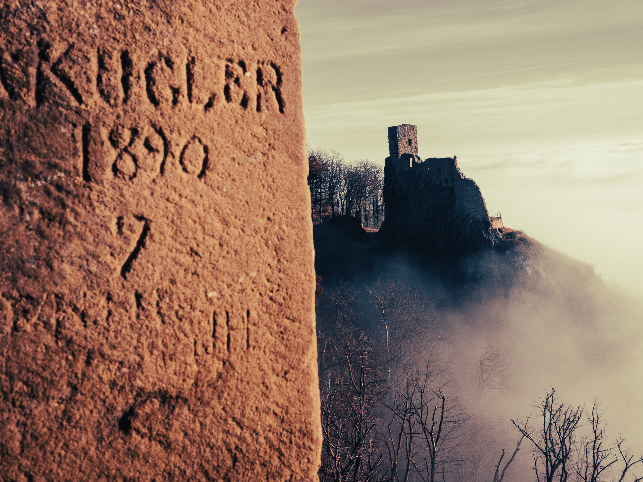 Château d’Alsace photographié depuis le sol